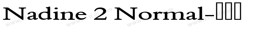 Nadine 2 Normal字体转换
